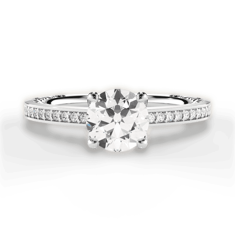 14kt White Gold/18kt White Gold/Platinum/round/top sku 1RZ4170