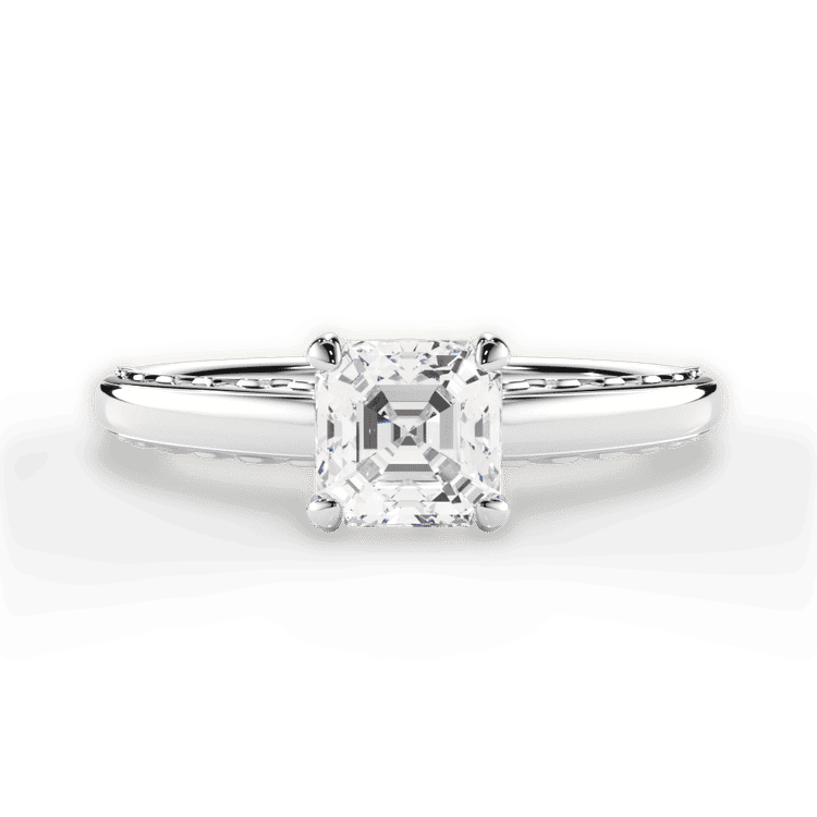 14kt White Gold/18kt White Gold/Platinum/asscher/top sku 1ASZ2850