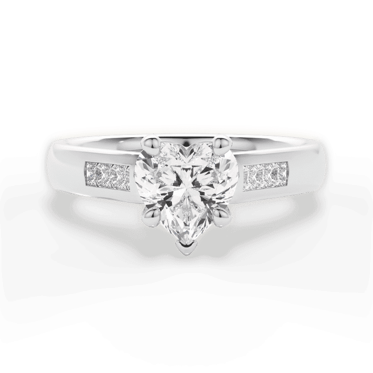 14kt White Gold/18kt White Gold/Platinum/heart/top sku 1HZ1193