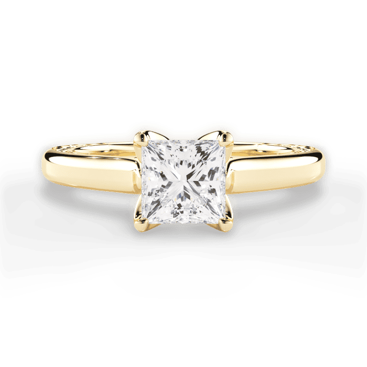 14kt Yellow Gold/18kt Yellow Gold/princess/top sku 1PCZ2828