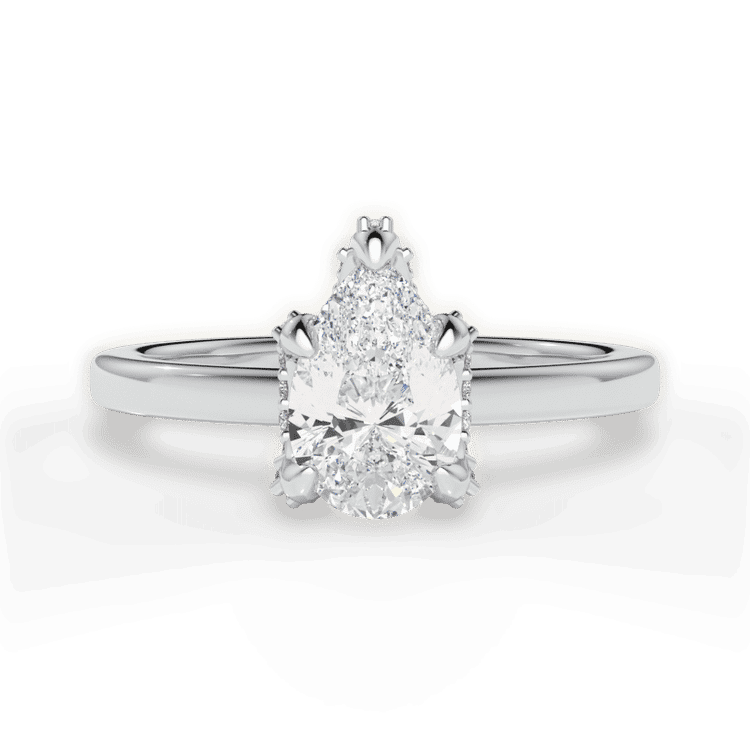 14kt White Gold/18kt White Gold/Platinum/pear/top sku 1PCZ4715