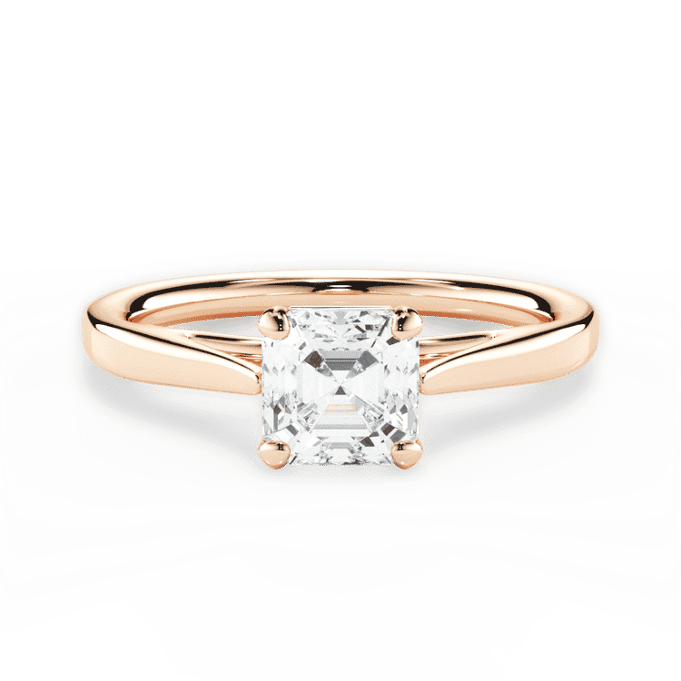 14kt Rose Gold/18kt Rose Gold/asscher/top sku 1ASZ1407