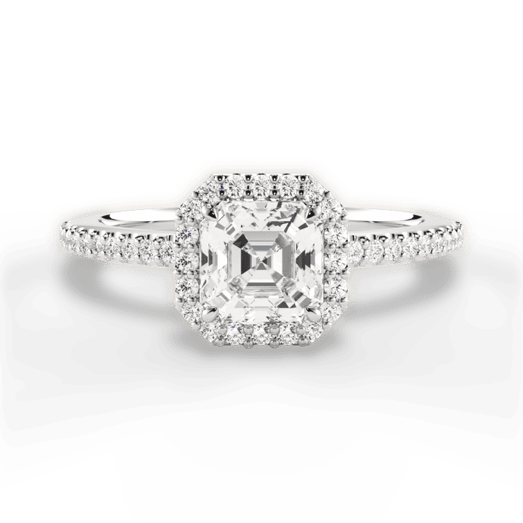 14kt White Gold/18kt White Gold/Platinum/asscher/top sku 1ASZ1396