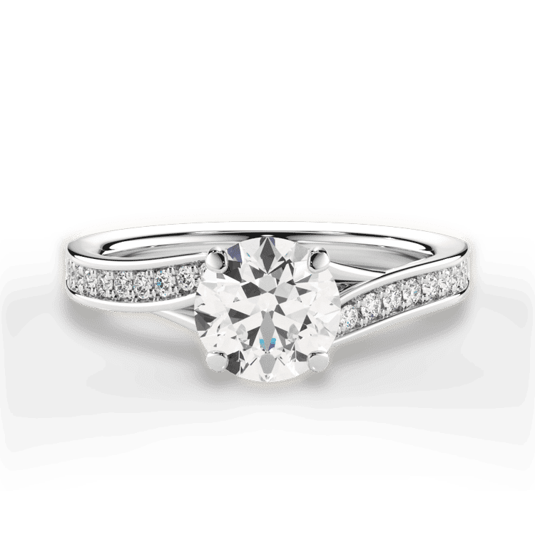 14kt White Gold/18kt White Gold/Platinum/round/top sku 1RZ2490