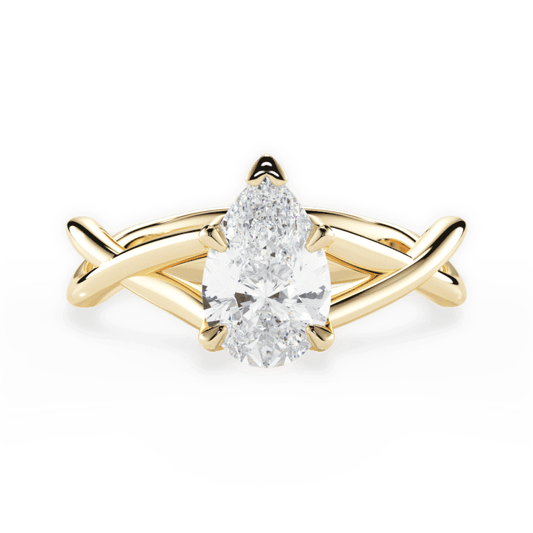 14kt Yellow Gold/18kt Yellow Gold/pear/top sku 1PZ4706