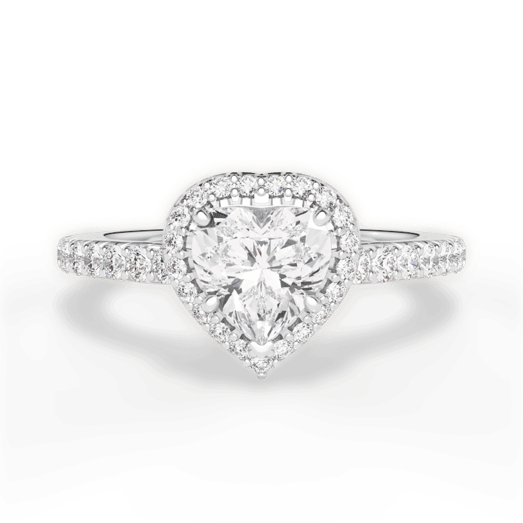 14kt White Gold/18kt White Gold/Platinum/heart/top sku 1HZ3705