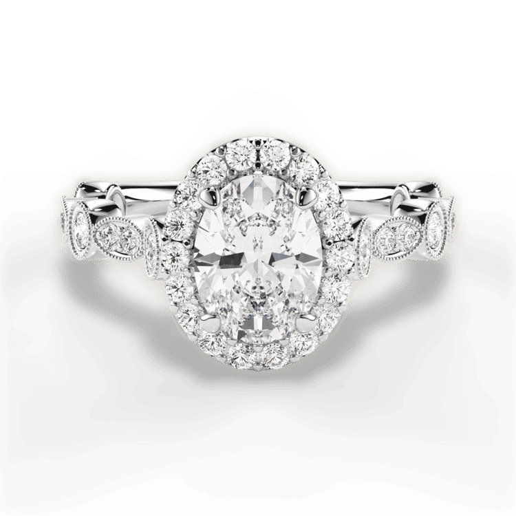 14kt White Gold/18kt White Gold/Platinum/oval/top sku 1OZ4742