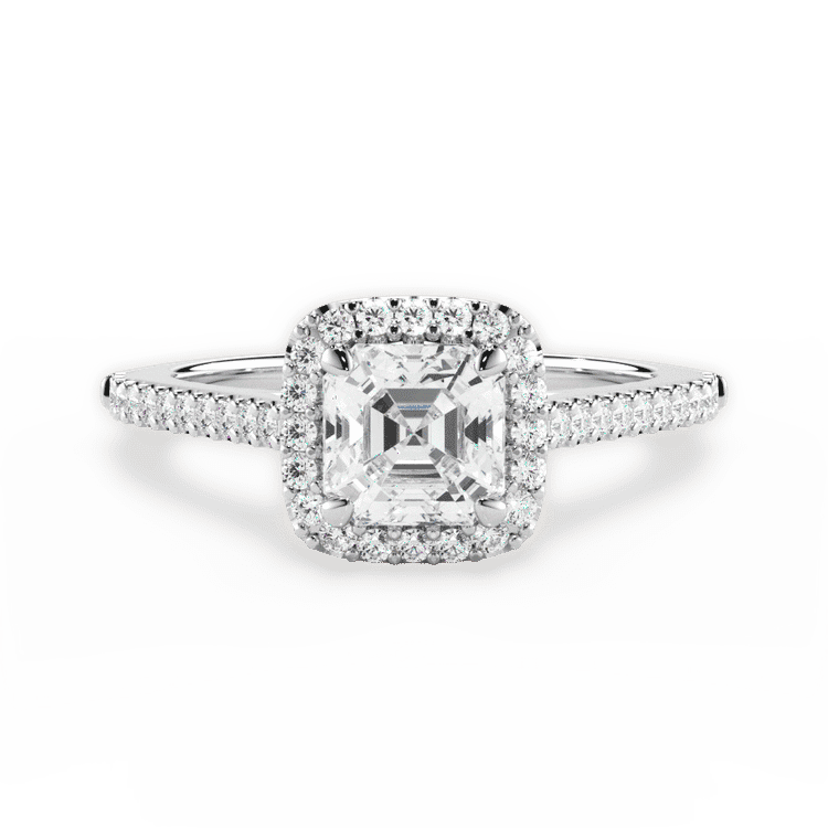 14kt White Gold/18kt White Gold/Platinum/asscher/top sku 1ASZ4746