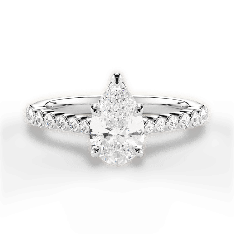 14kt White Gold/18kt White Gold/Platinum/pear/top sku 1PZ1511