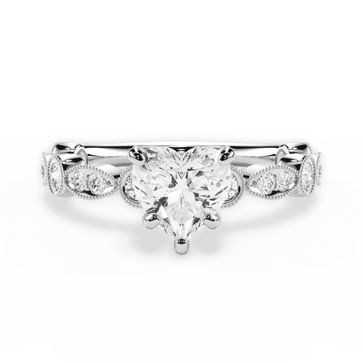 14kt White Gold/18kt White Gold/Platinum/heart/top sku 1HZ4718