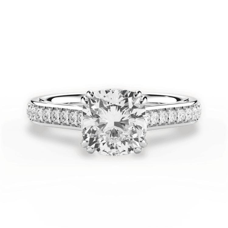 14kt White Gold/18kt White Gold/Platinum/cushion/top sku 1CUZ2718