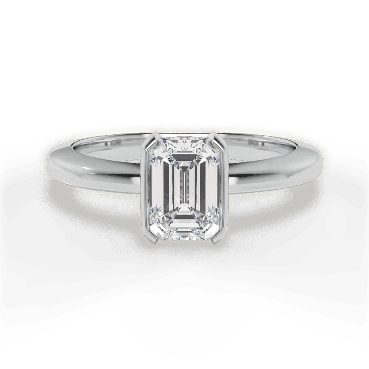 14kt White Gold/18kt White Gold/Platinum/emerald/top sku 1ECZ1065