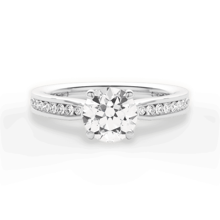 14kt White Gold/18kt White Gold/Platinum/round/top sku 1RZ3447