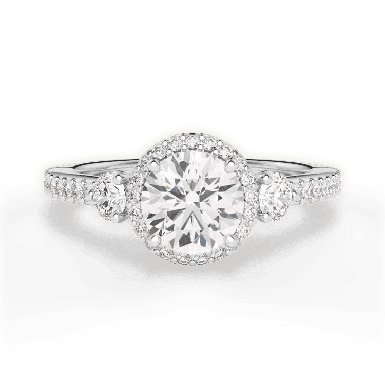14kt White Gold/18kt White Gold/Platinum/round/top sku 1RZ3701