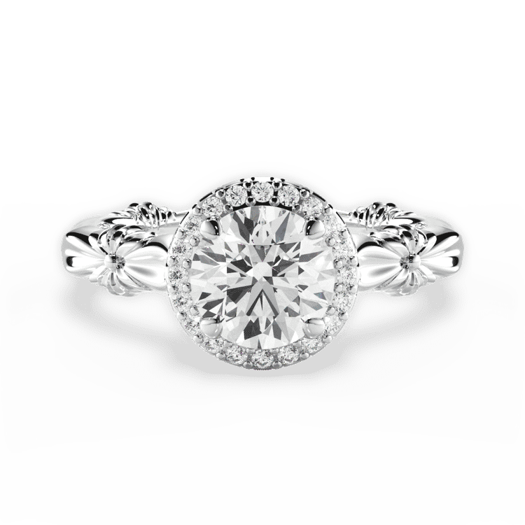 14kt White Gold/18kt White Gold/Platinum/round/top sku 1RZ4723