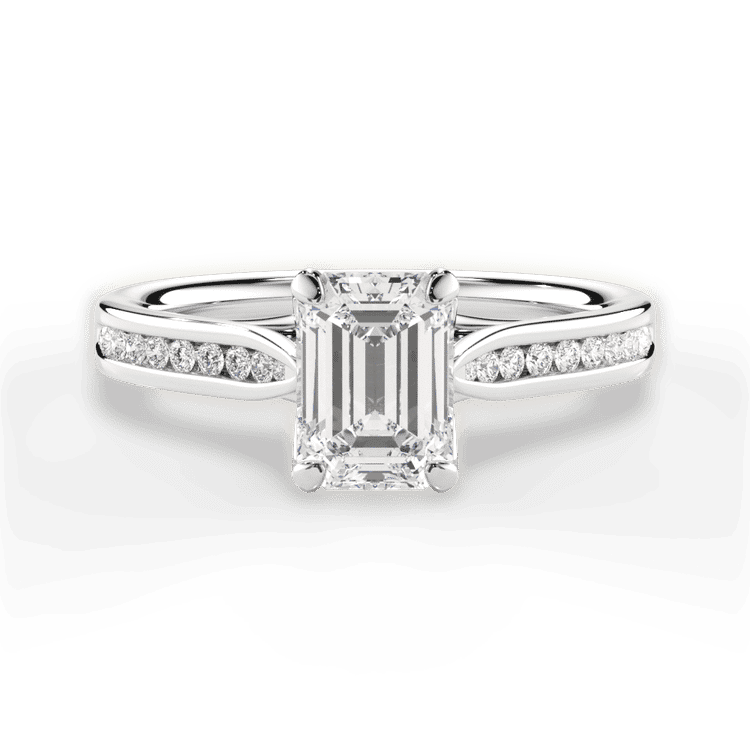 14kt White Gold/18kt White Gold/Platinum/emerald/top sku 1ECZ2487