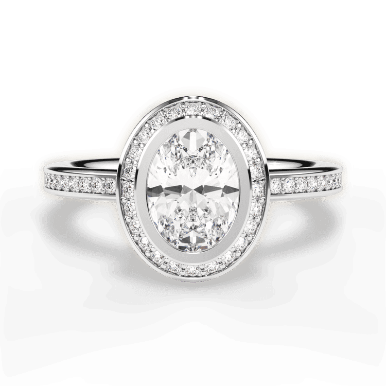 14kt White Gold/18kt White Gold/Platinum/oval/top sku 1OZ1694