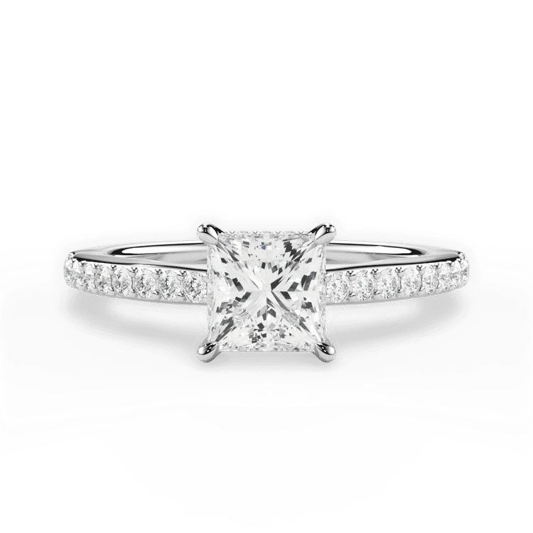 14kt White Gold/18kt White Gold/Platinum/princess/top sku 1PCZ4710