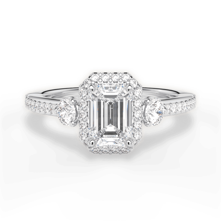 14kt White Gold/18kt White Gold/Platinum/emerald/top sku 1ECZ3701