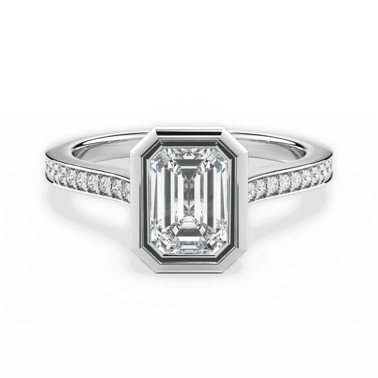 14kt White Gold/18kt White Gold/Platinum/emerald/top sku 1ECZ4725