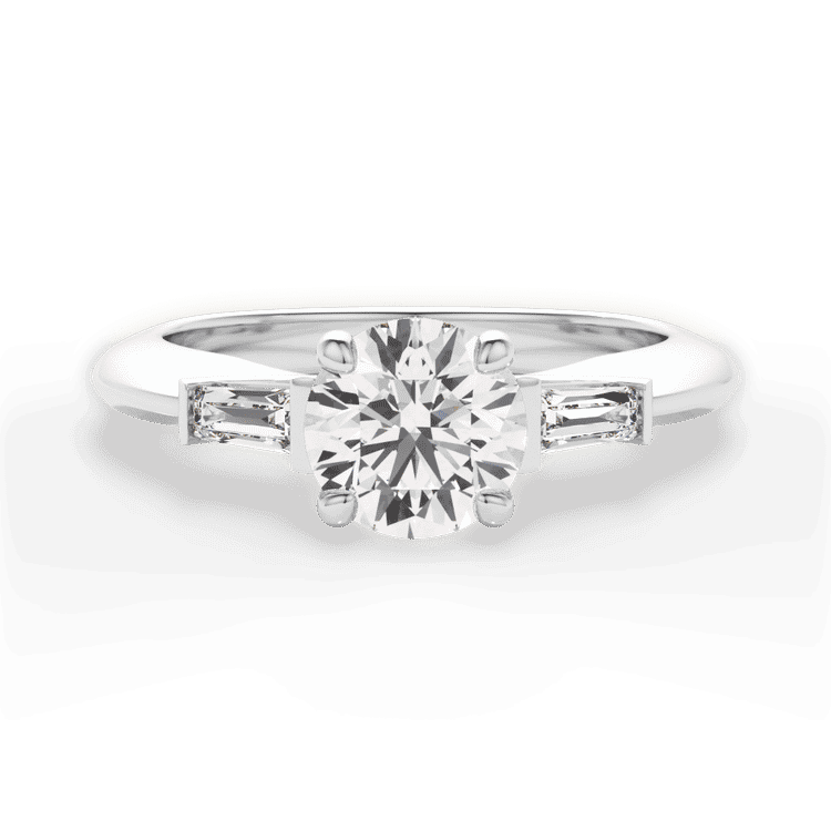 14kt White Gold/18kt White Gold/Platinum/round/top sku 1RZ1013