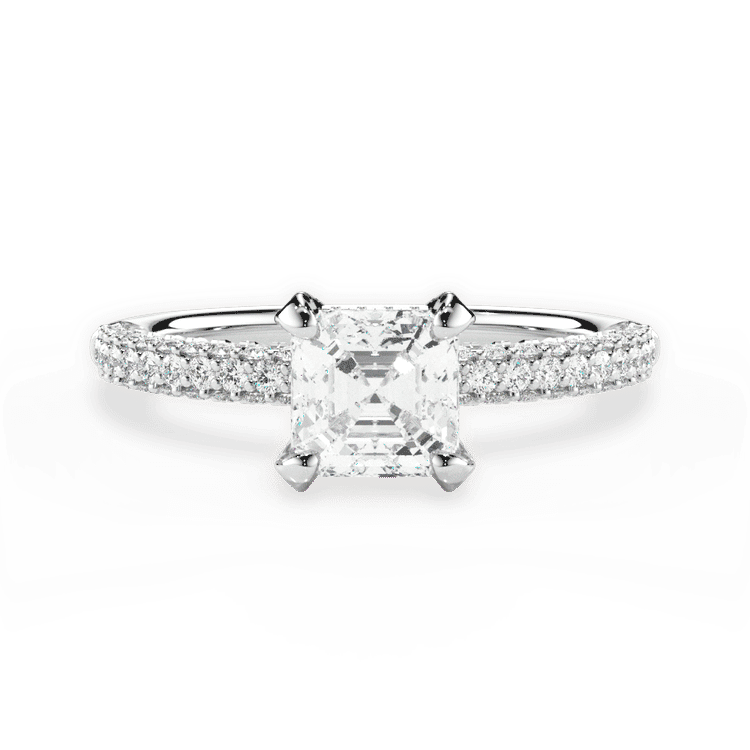 14kt White Gold/18kt White Gold/Platinum/asscher/top sku 1ASZ4772