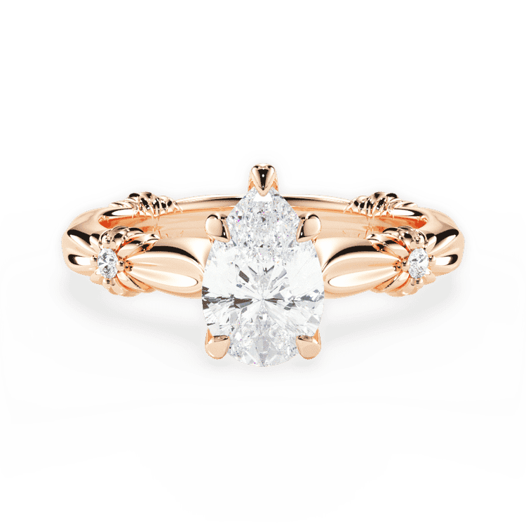 14kt Rose Gold/18kt Rose Gold/pear/top sku 1PZ4754