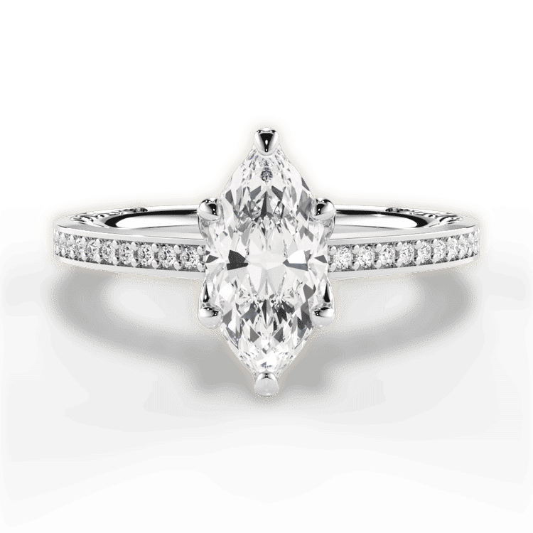 14kt White Gold/18kt White Gold/Platinum/marquise/top sku 1MZ4170