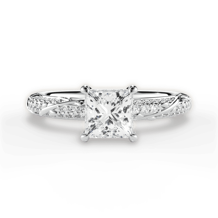 14kt White Gold/18kt White Gold/Platinum/princess/top sku 1PCZ4739