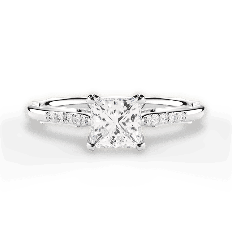14kt White Gold/18kt White Gold/Platinum/princess/top sku 1PCZ2841