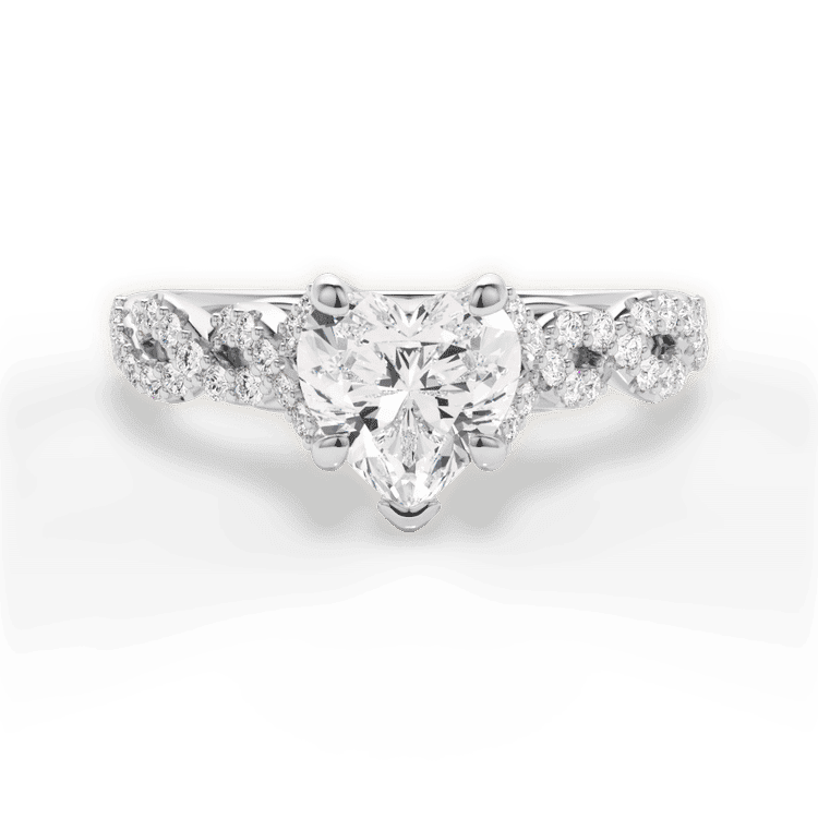 14kt White Gold/18kt White Gold/Platinum/heart/top sku 1HZ1317