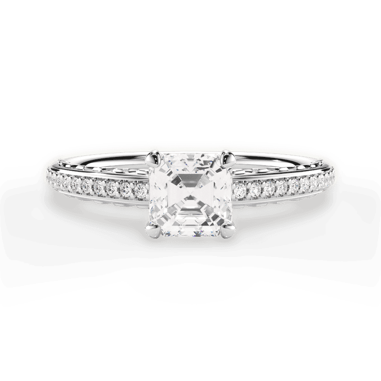 14kt White Gold/18kt White Gold/Platinum/asscher/top sku 1ASZ2851
