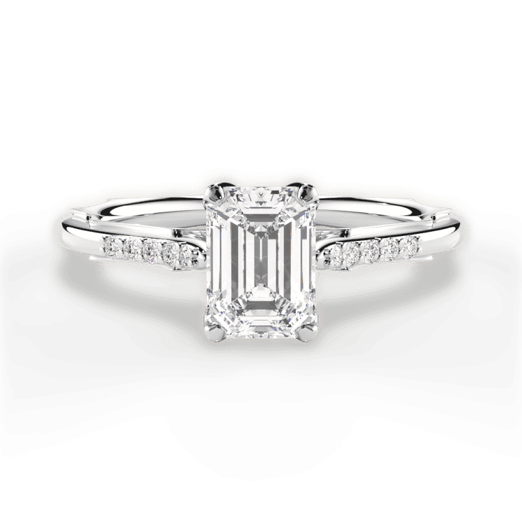 14kt White Gold/18kt White Gold/Platinum/emerald/top sku 1ECZ2841