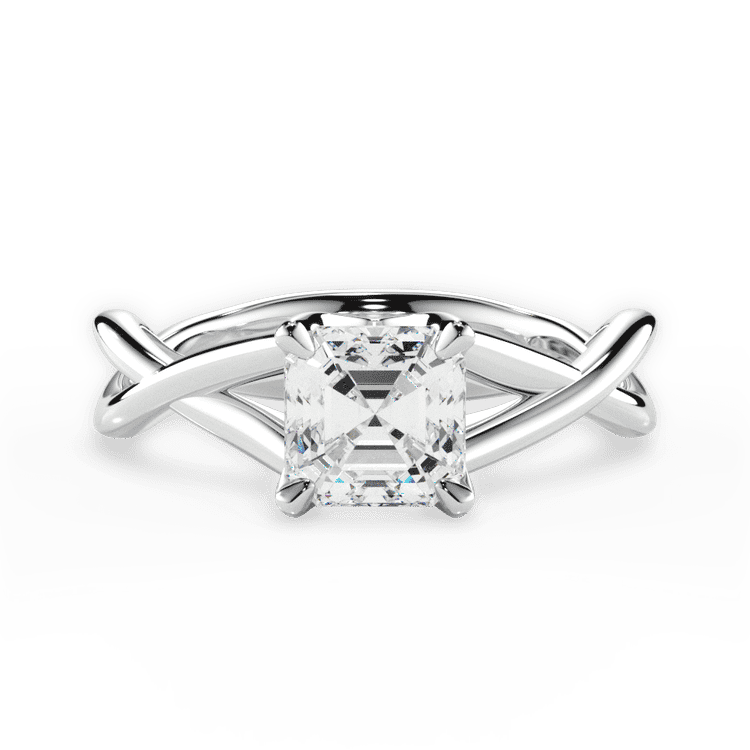 14kt White Gold/18kt White Gold/Platinum/asscher/top sku 1ASZ4706