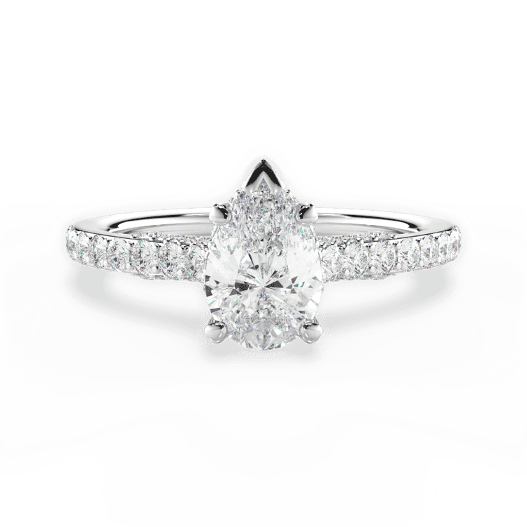 14kt White Gold/18kt White Gold/Platinum/pear/top sku 1PZ1320