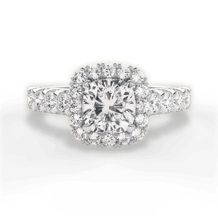 14kt White Gold/18kt White Gold/Platinum/cushion/top sku 1CUZ2817