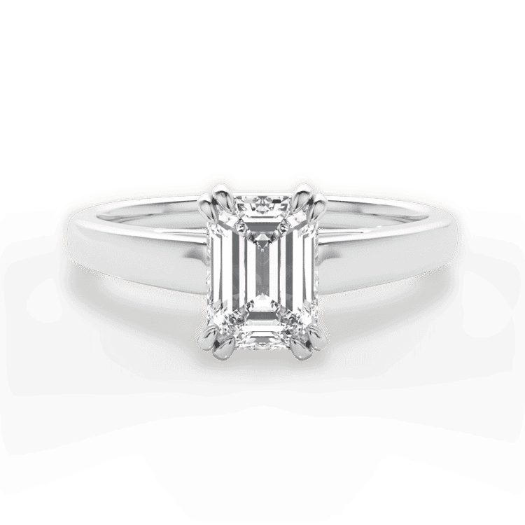 14kt White Gold/18kt White Gold/Platinum/emerald/top sku 1ECZ7232