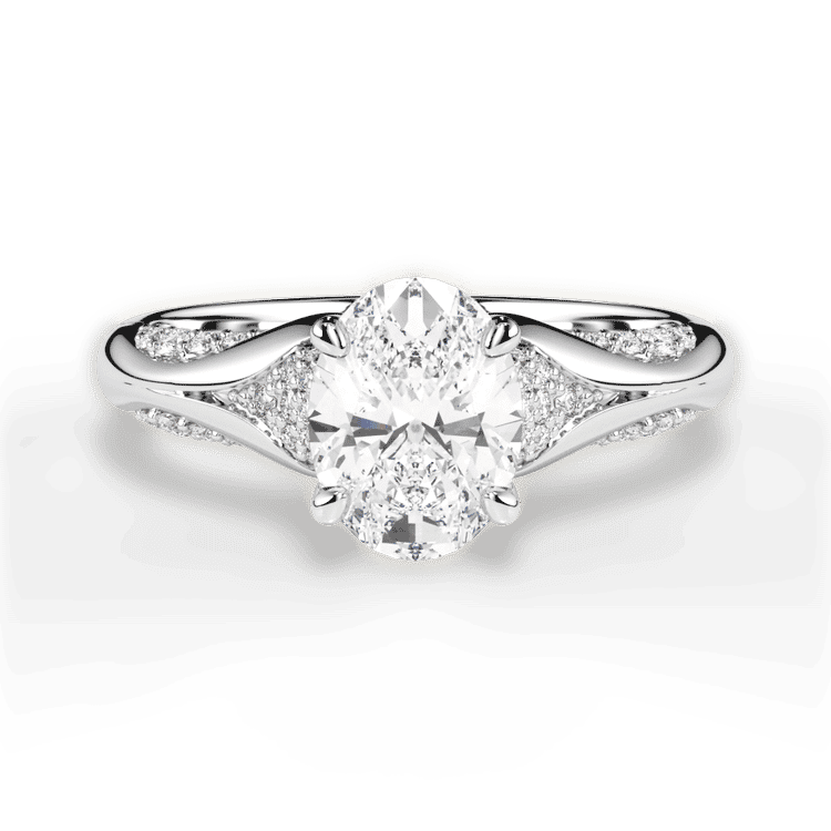 14kt White Gold/18kt White Gold/Platinum/oval/top sku 1OZ1180