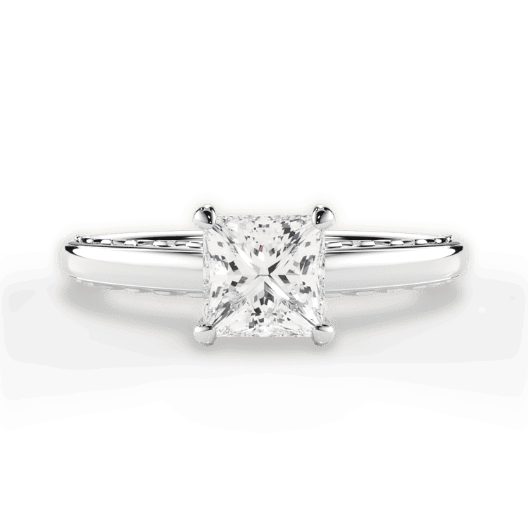 14kt White Gold/18kt White Gold/Platinum/princess/top sku 1PCZ2850