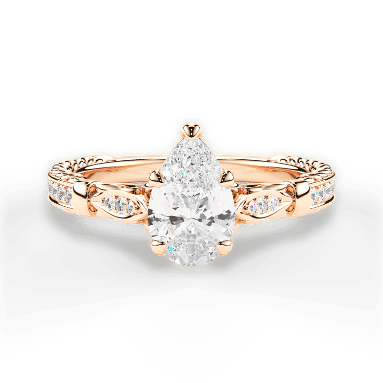 14kt Rose Gold/18kt Rose Gold/pear/top sku 1PZ1521