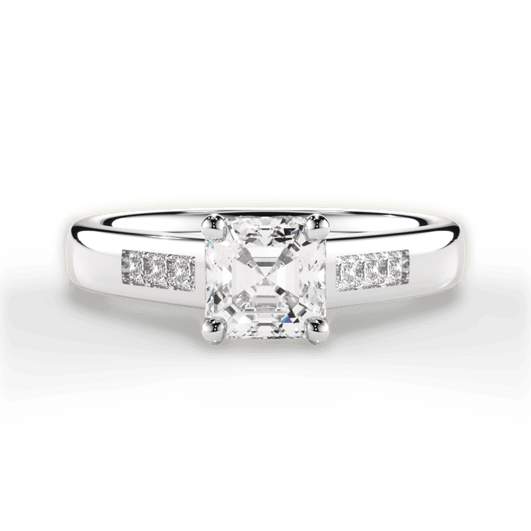 14kt White Gold/18kt White Gold/Platinum/asscher/top sku 1ASZ1193