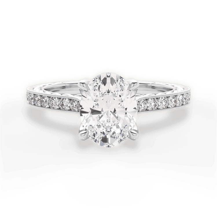 14kt White Gold/18kt White Gold/Platinum/oval/top sku 1OZ2861