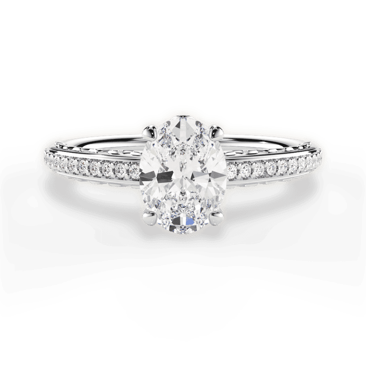 14kt White Gold/18kt White Gold/Platinum/oval/top sku 1OZ2851