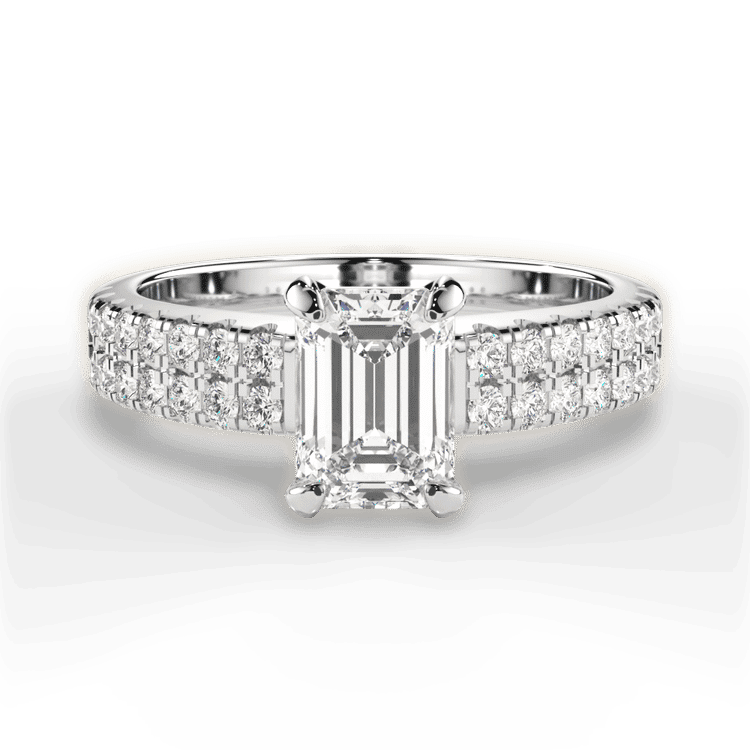 14kt White Gold/18kt White Gold/Platinum/emerald/top sku 1ECZ1324