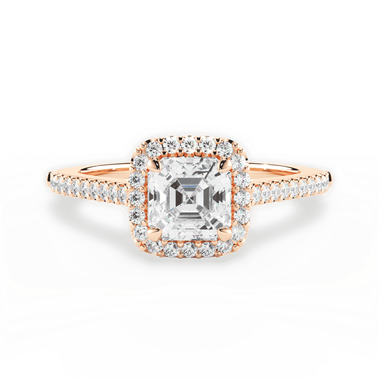 14kt Rose Gold/18kt Rose Gold/asscher/top sku 1ASZ4746