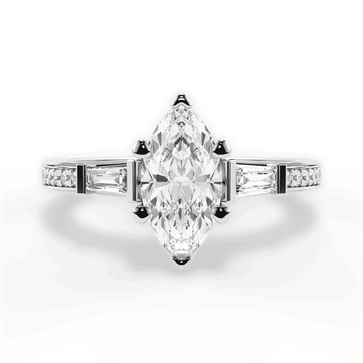 14kt White Gold/18kt White Gold/Platinum/marquise/top sku 1MZ3051