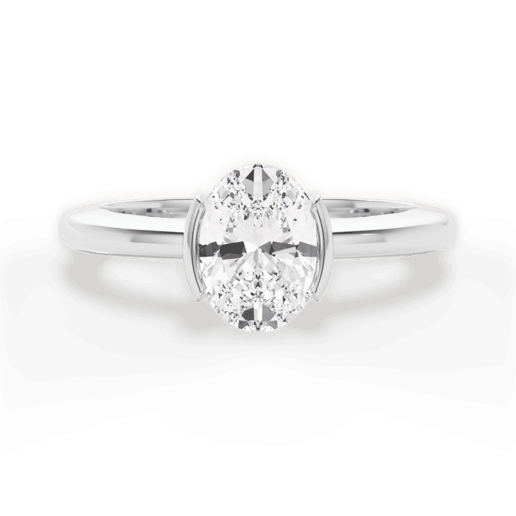 14kt White Gold/18kt White Gold/Platinum/oval/top sku 1OZ1065