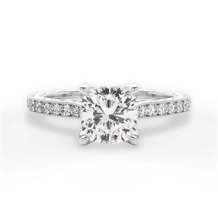 14kt White Gold/18kt White Gold/Platinum/cushion/top sku 1CUZ2861