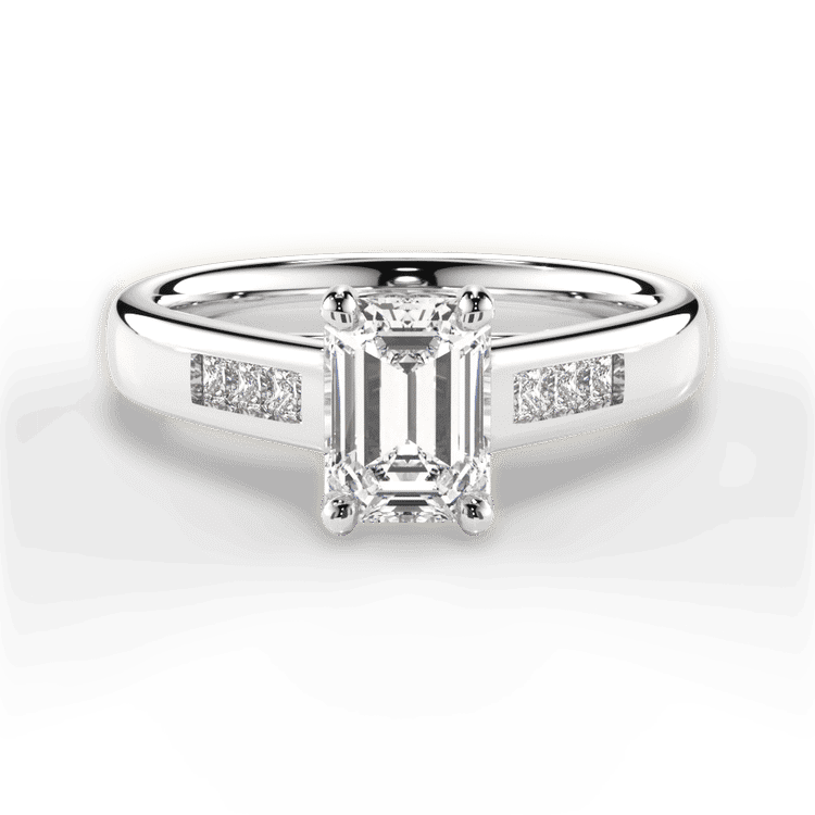 14kt White Gold/18kt White Gold/Platinum/emerald/top sku 1ECZ1193