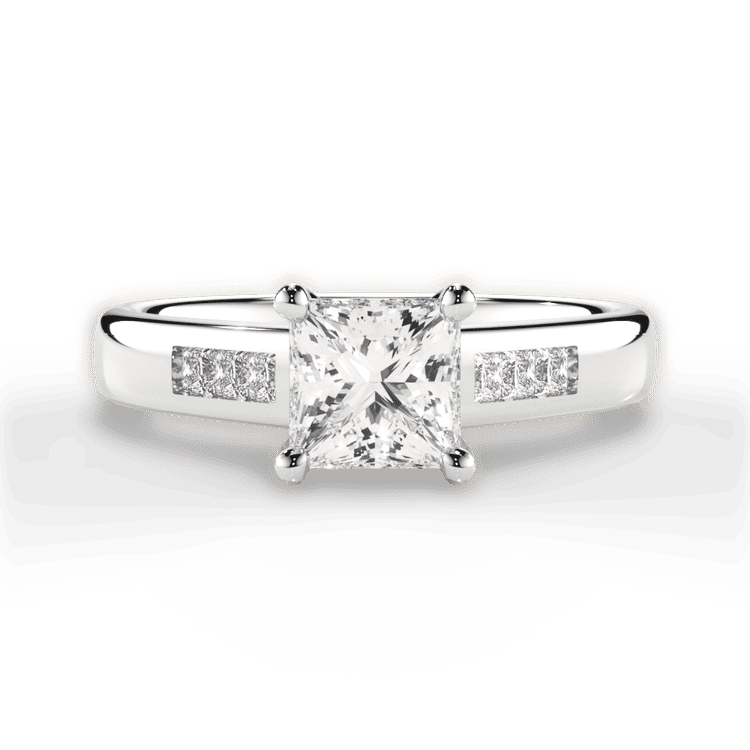 14kt White Gold/18kt White Gold/Platinum/princess/top sku 1PCZ1193
